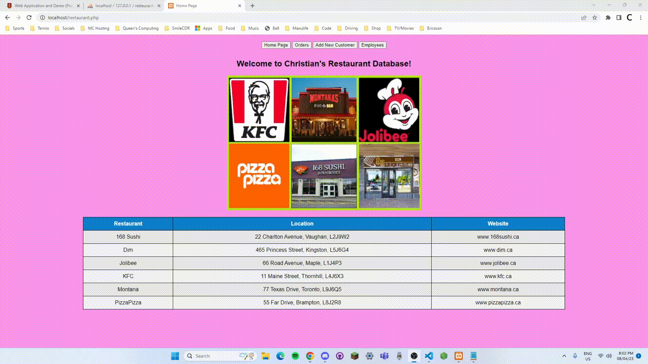 RestaurantDB